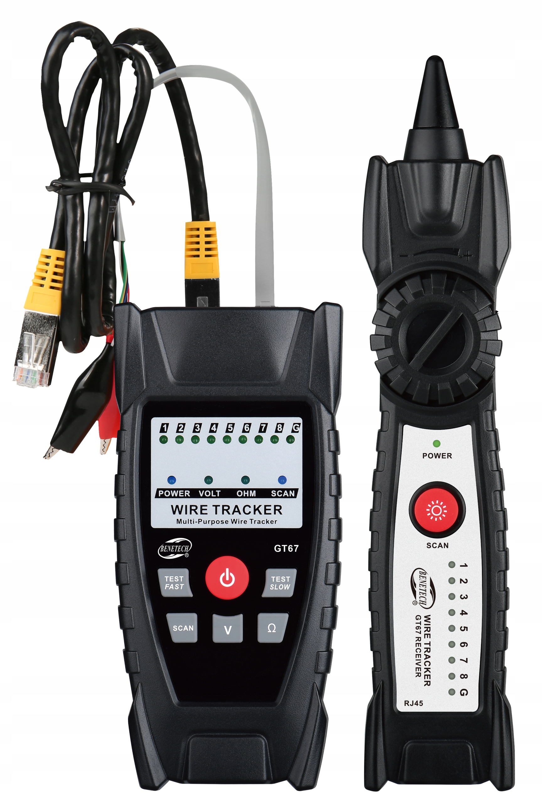 Szukacz Par Przewodów Tester Kabli Sonda RJ45 GT67