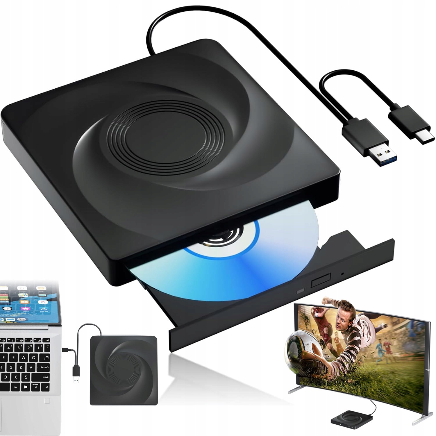 Blu-ray Rekordér 3V1 6X Externí Usb 3.0 Pro Pc Mac, Vysoká Výkonnost