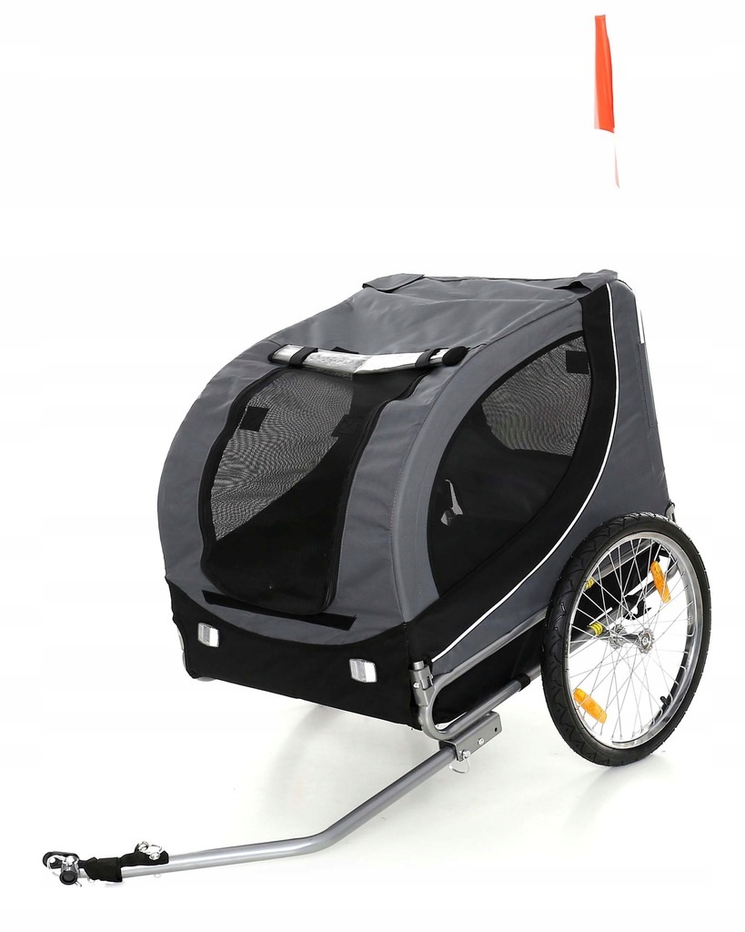 All4Baby Przyczepka rowerowa dla zwierząt Grey A01 Dog