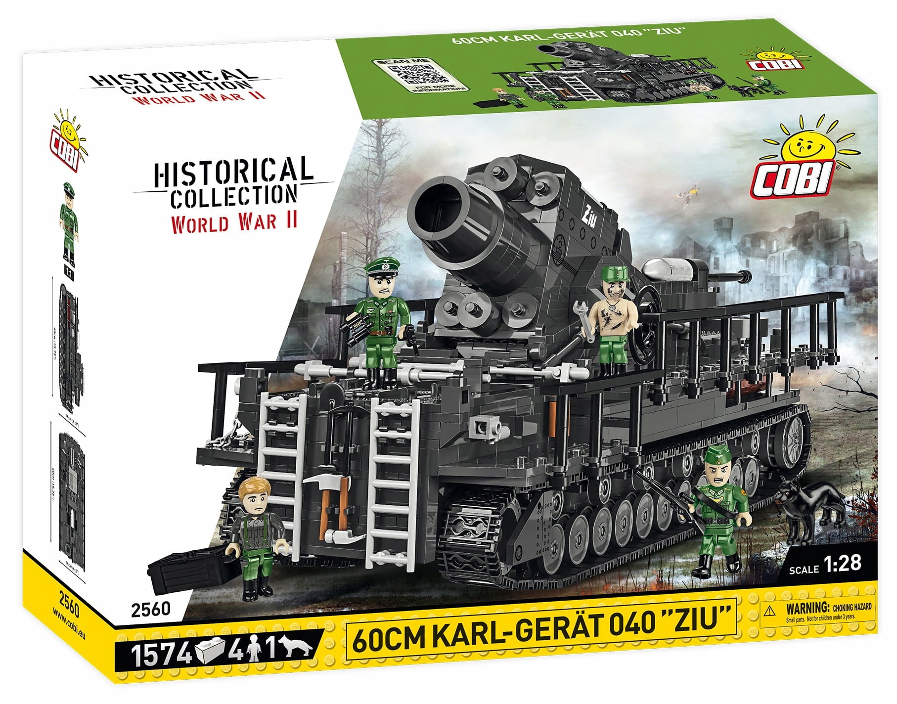 Cobi 2560 танк пушка 60 cm Karl-Gerät 040 ZIU