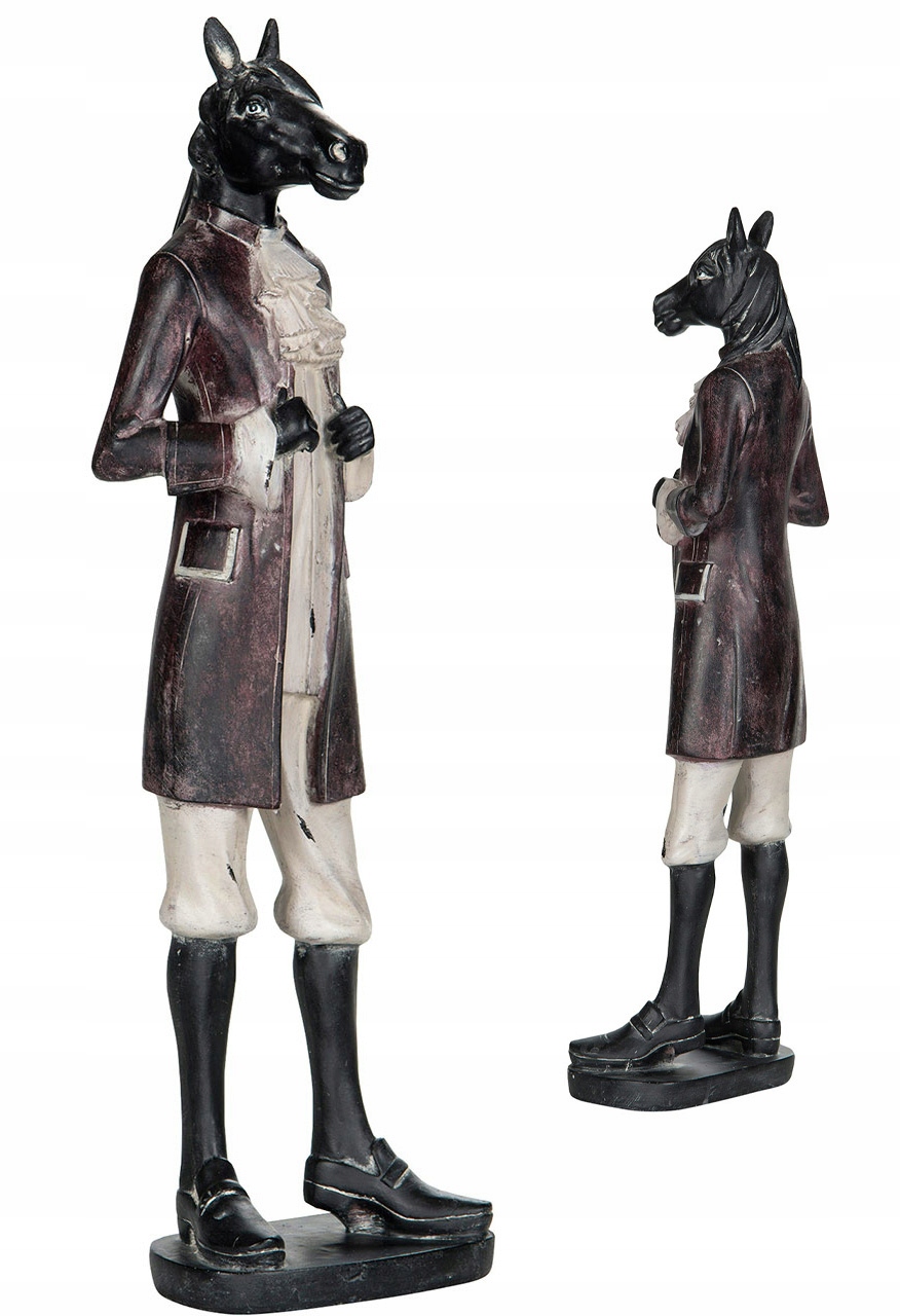 Figurka Koně Kůň Vysoký dekorativní černá ozdoba dekorace do obývacího pokoje 42 cm