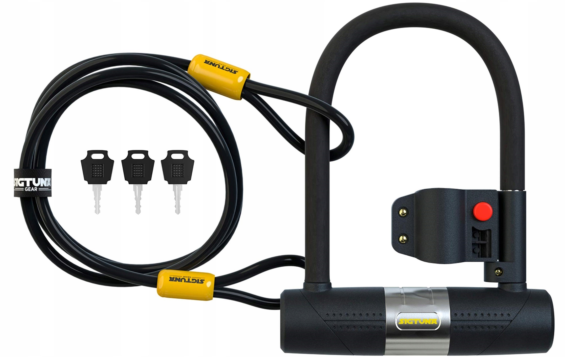 Zabezpieczenie rowerowe U-lock Sigtuna Velo 16 mm z linką 1,2m