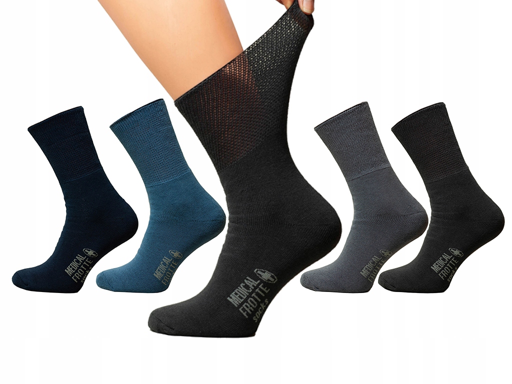 

5x Skarpety Medical Frotte zdrowotne polskie 38-40