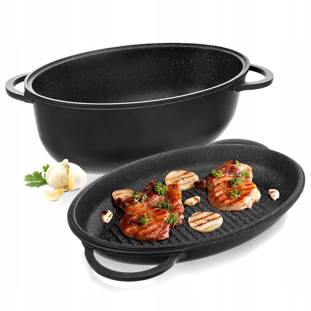 Pekáč Orion Granitový 2v1 Grande 10 L 43 x 28 cm Grilovací pánev