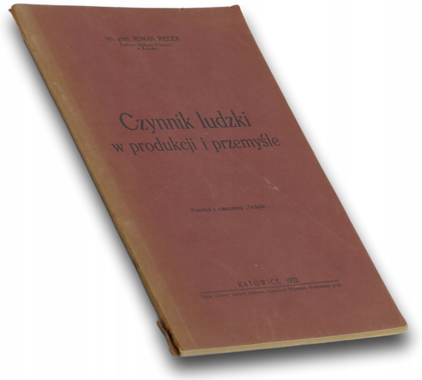 Czynnik ludzki w produkcji i przemyśle - Roman Rieger