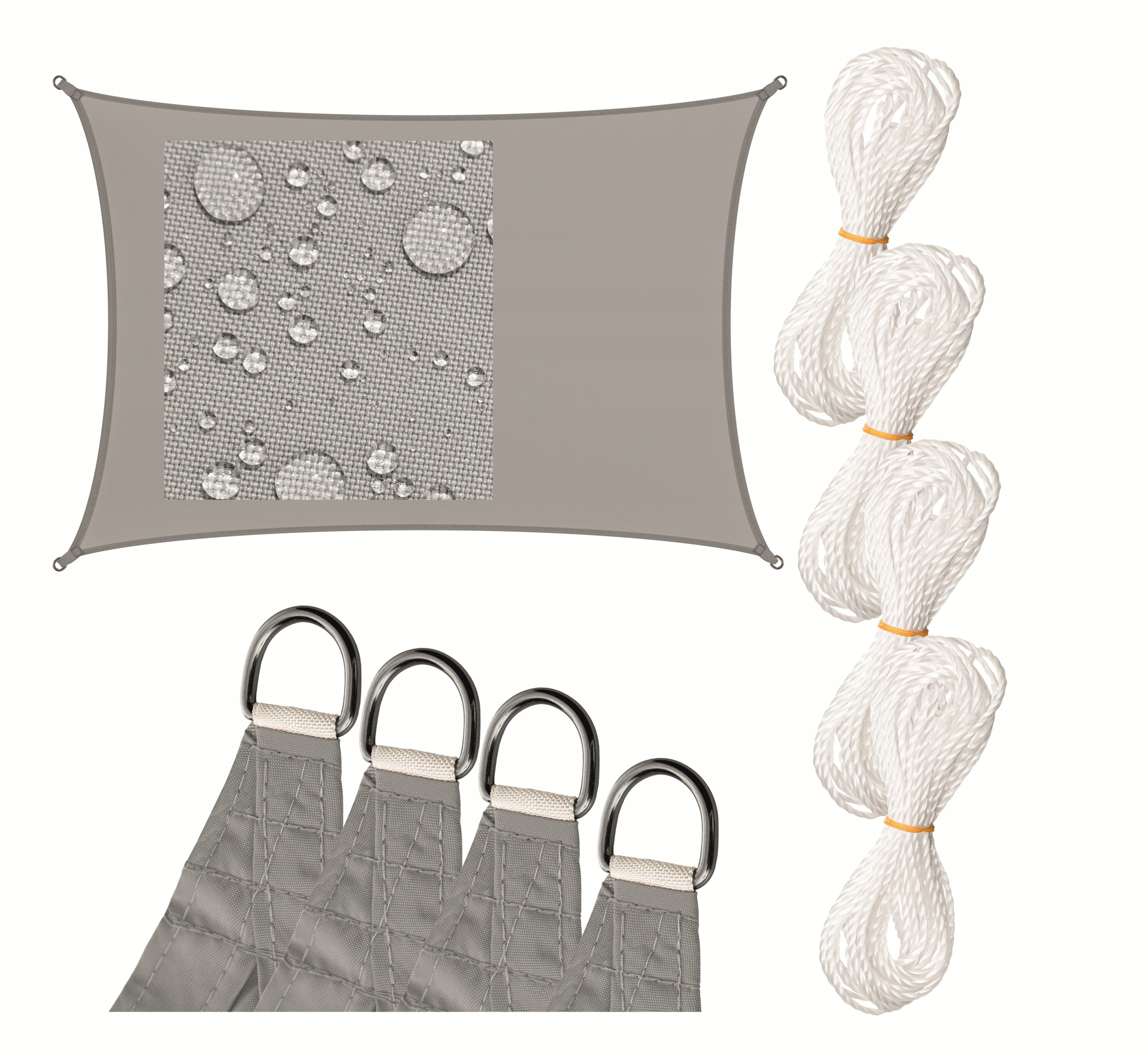 Zahradní Sluneční Plachta 4x3 m Obdélníkový zastínění Voděodolný