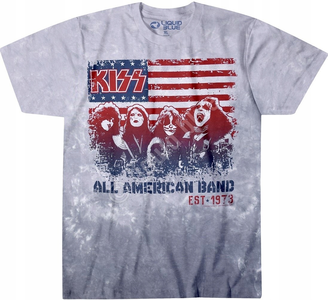 

Kiss All American Band Liquid Blue L