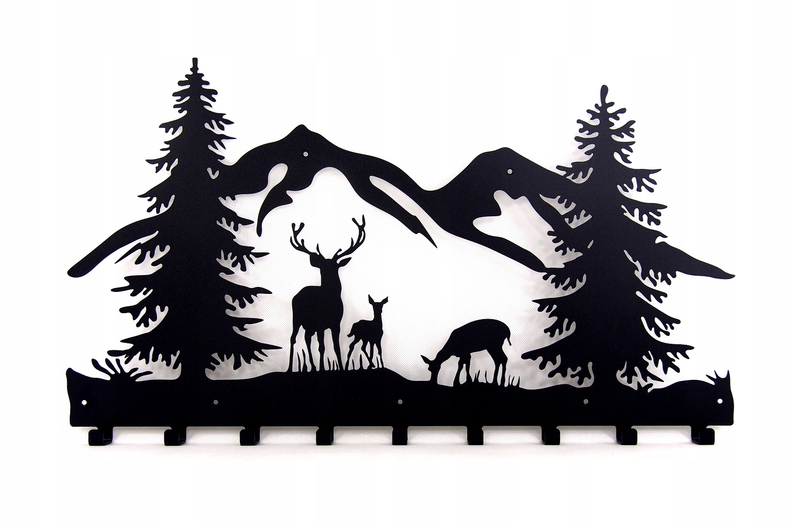 Nástěnný věšák na oblečení a klíče Jelen na Lesní Poleně XL 70 cm