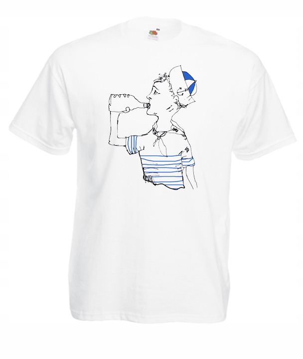 

XXXL Koszulka Męska Marynarz Kapitan Żeglarz Wzór