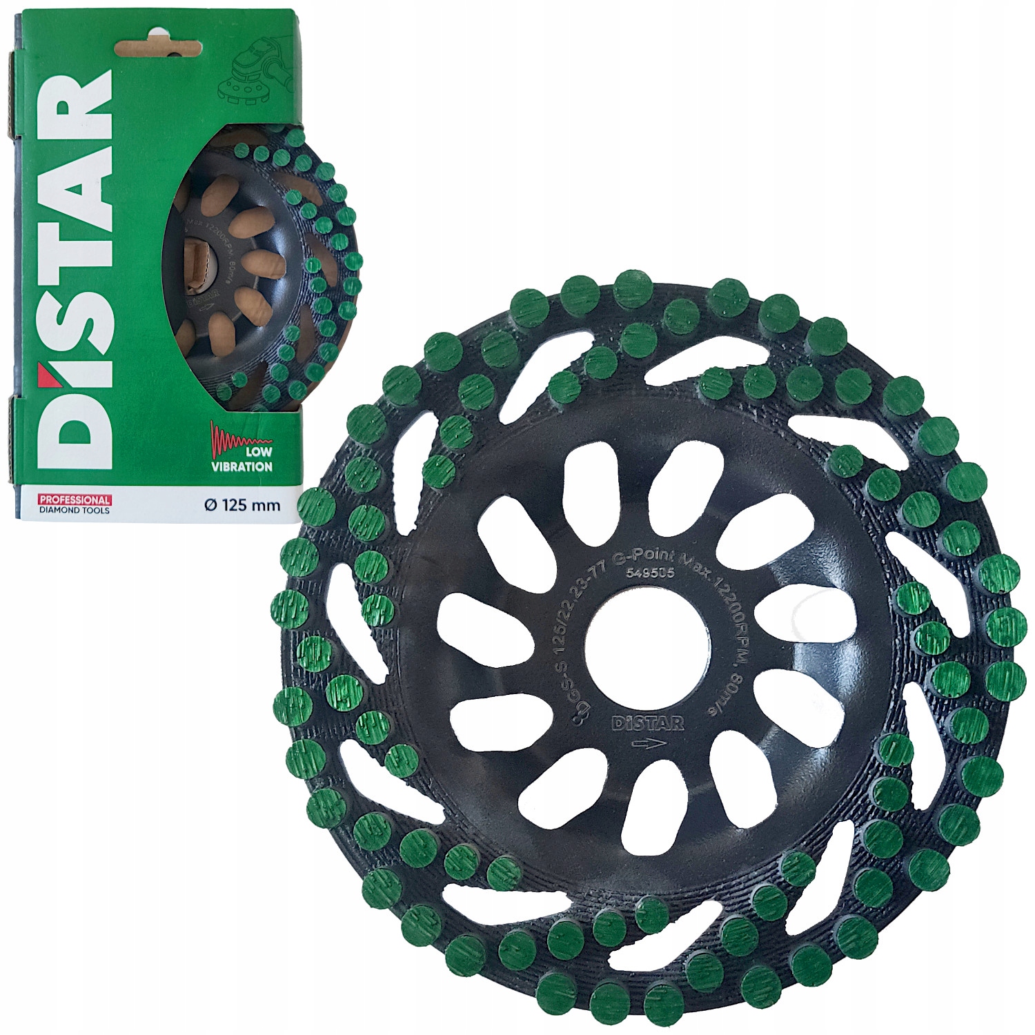 Distar Tarcza garnkowa diamentowa 125x22.23mm Dgs-s Green Point