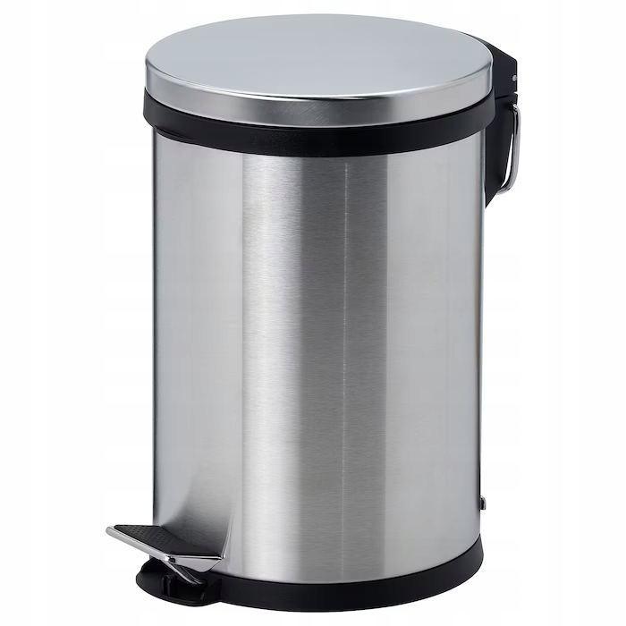 Levně Ikea odpadkový koš Snorpa s víkem ocel 12l
