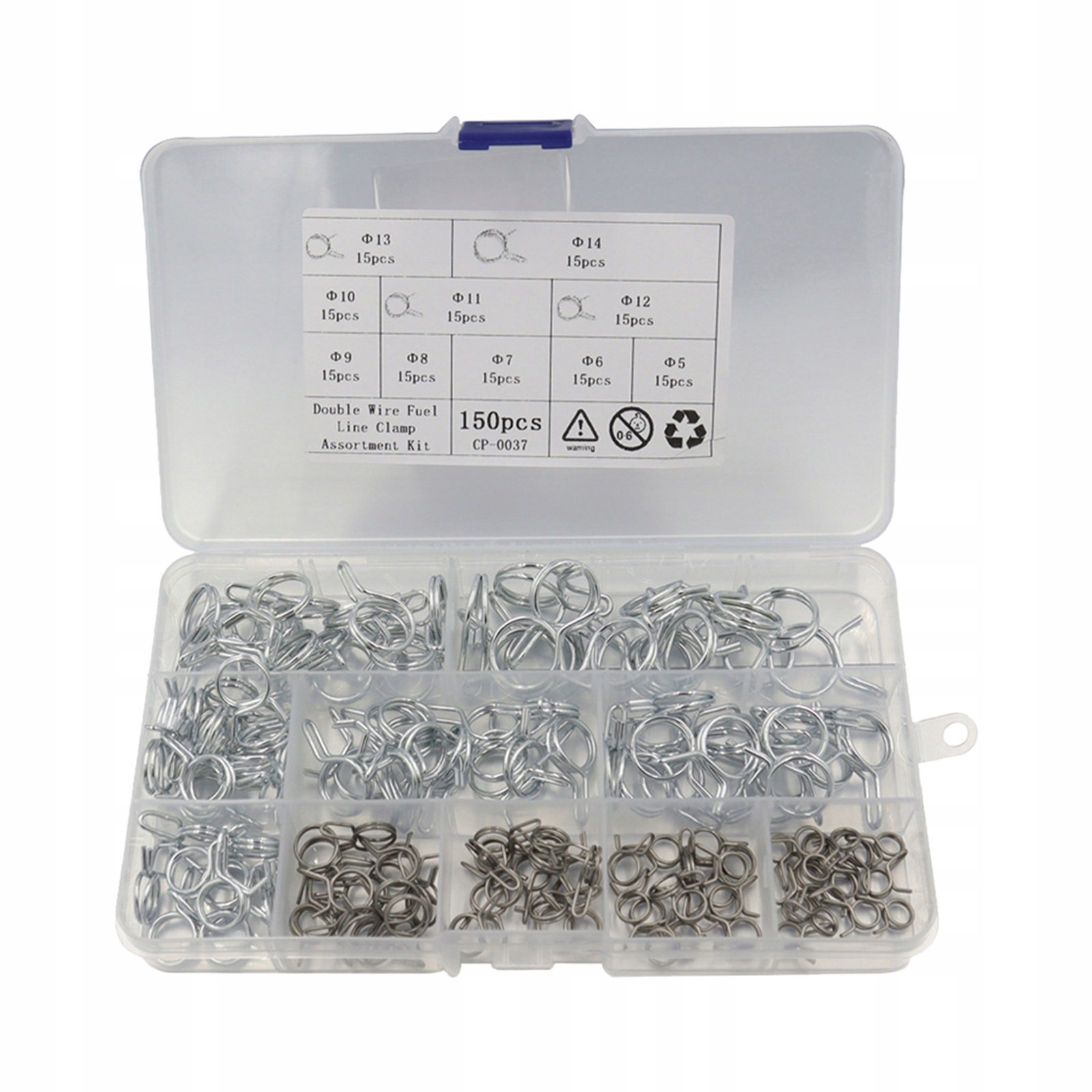 Zestaw 150 szt. Obejmy Sprężynowe do Węży, Zaciski do Węży Podciśnieniowych i Rur