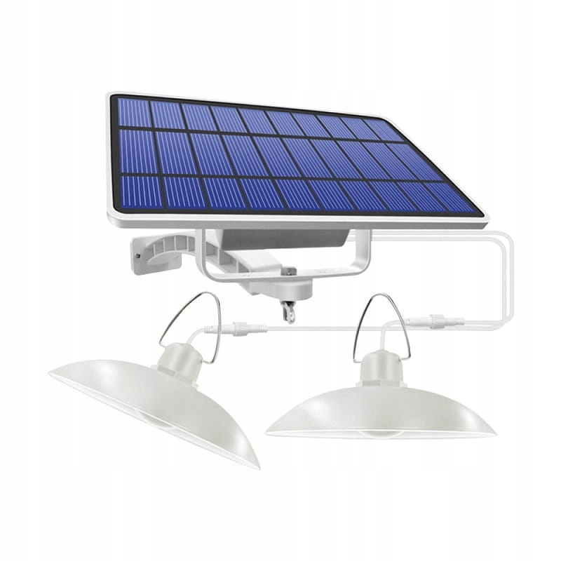 Lampa Led Solarna Wisząca 6W 4500K Biała Ogrodowa Żyrandol 2szt