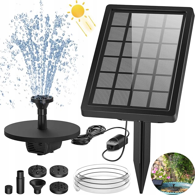 5W Fontána Plovoucí Čerpadlo Do Jezírka, 4 Sprejové Styly