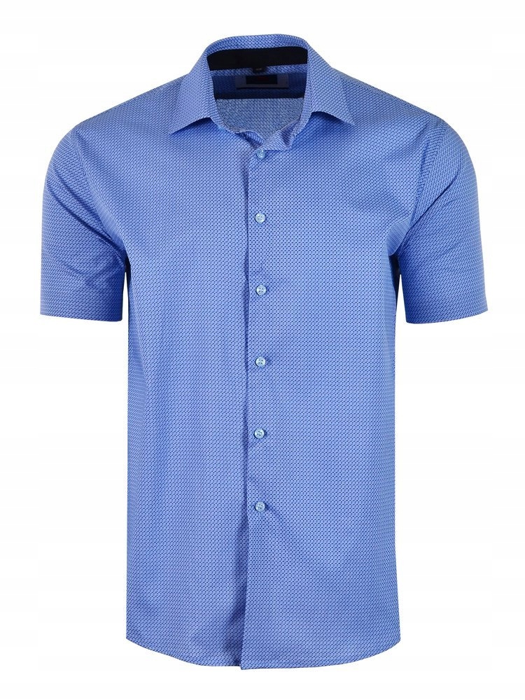 

43/44 Koszula Wzory Niebieska Krótki