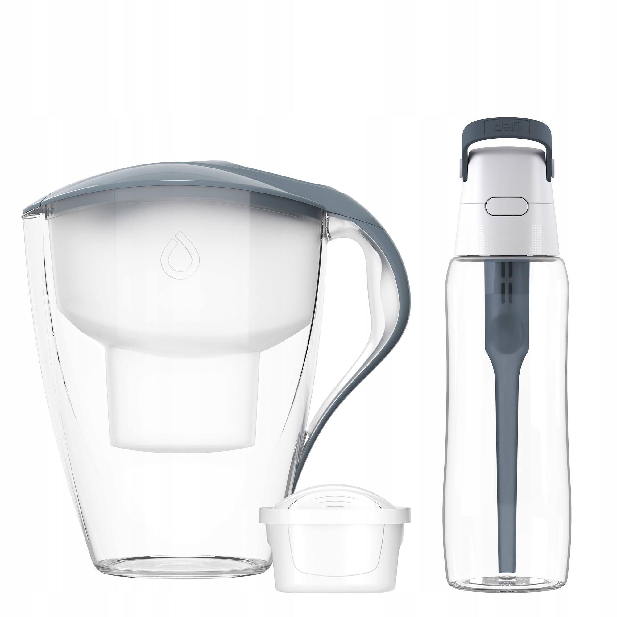 Džbán Dafi Omega ocelový 4 l 2 náplně Unimax láhev Dafi Džínová 0,7