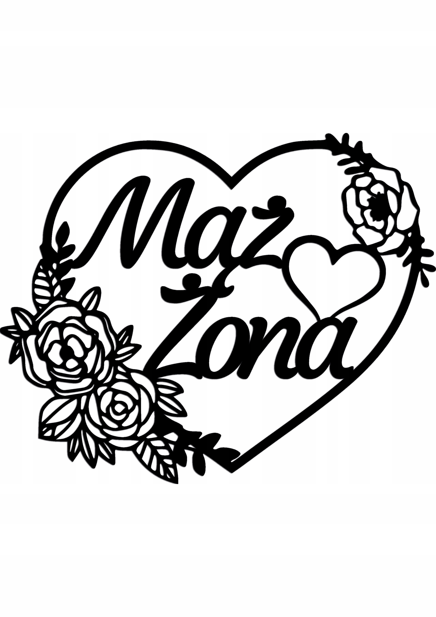 OBRĘCZ MĄŻ ŻONA OZDOBA ŚLUB WESELE 36 CM Marka inna