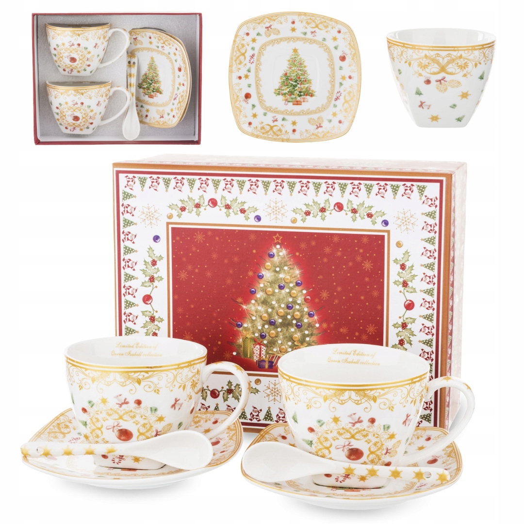 

Komplet filiżanek świąteczny porcelana choinka 300