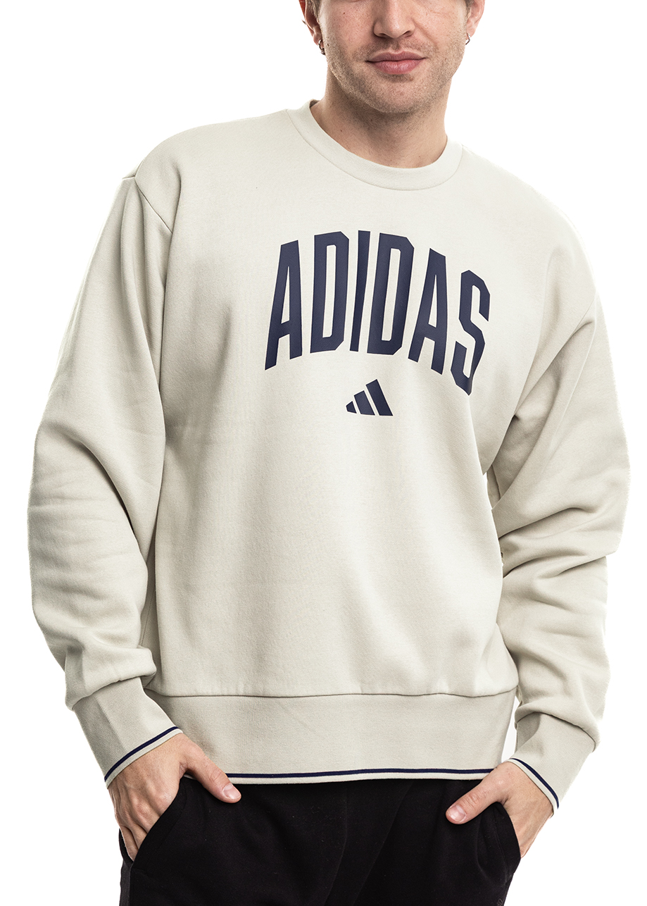 Pánská Mikina adidas Tréninková tepláková sportovní mikina bez kapuce vel