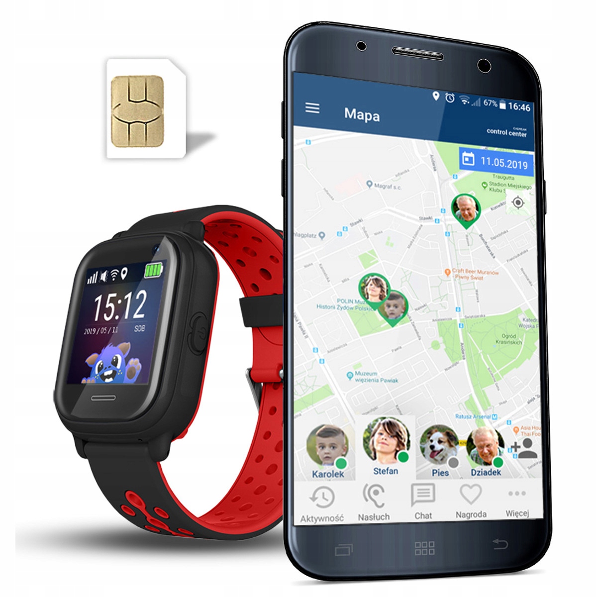 Wodoszczelny Lokalizator GPS Dziecka CALMEAN NEMO2 Marka CALMEAN