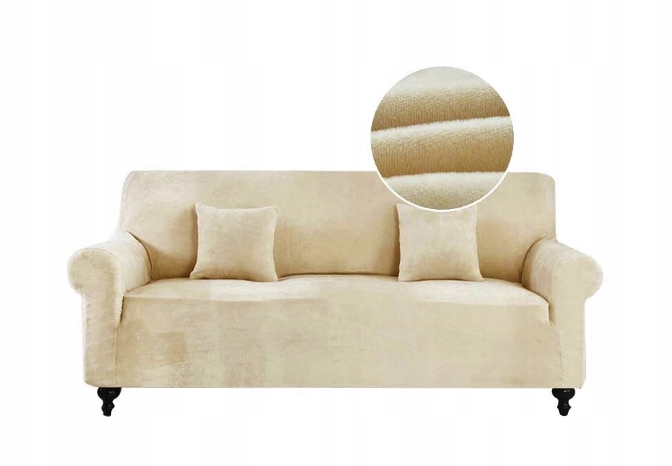 

Pokrowiec Na Kanapę Welur Ecru 4 Osobowy