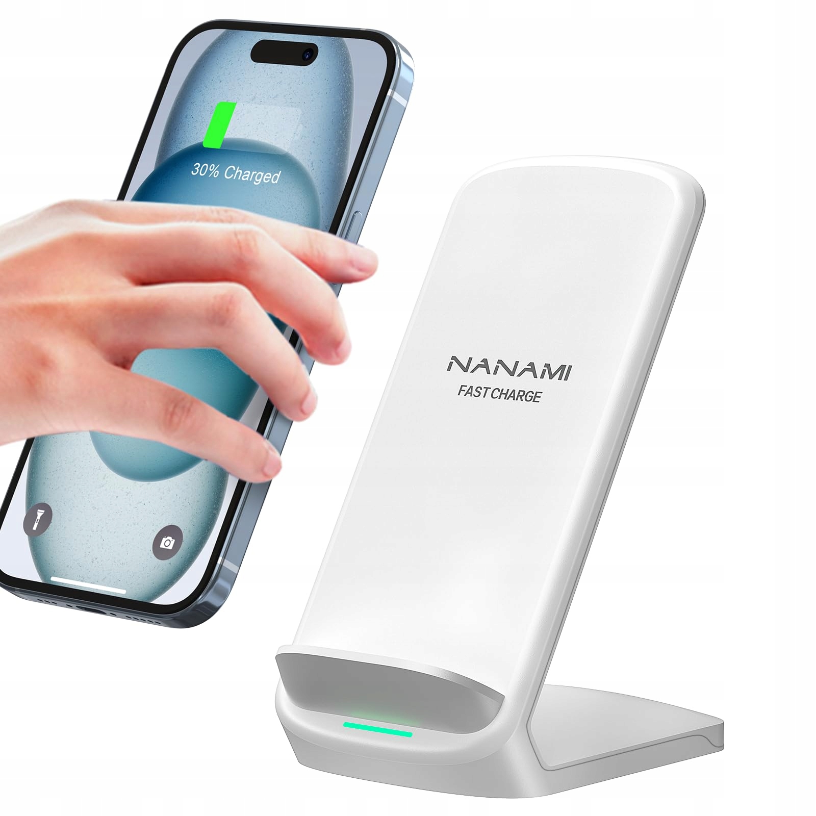 NANAMI Szybka Ładowarka Bezprzewodowa 10W Samsung iPhone Google LG