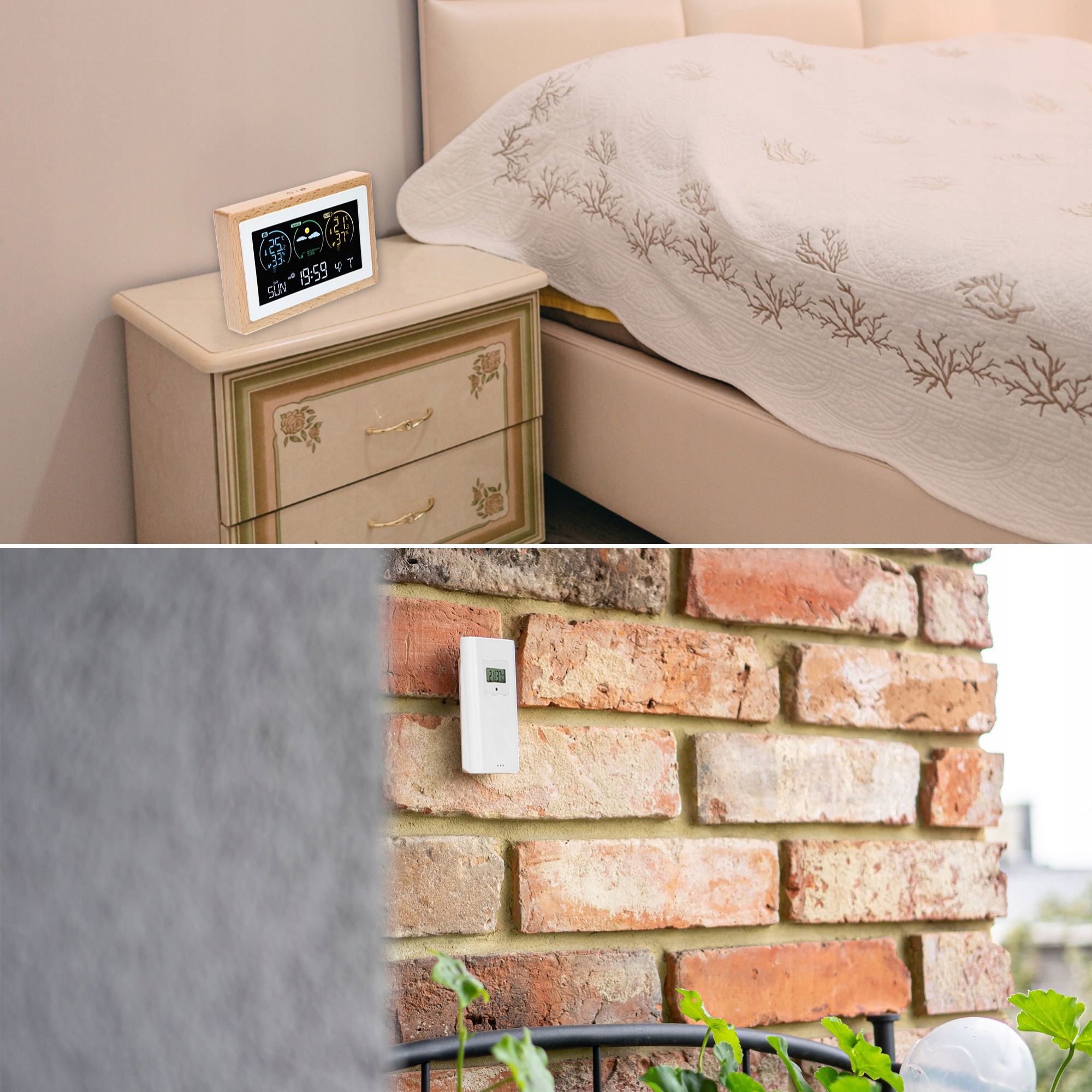 STACJA POGODY ELEKTRONICZNA POGODYNKA LCD RCC DCF TERMOMETR HIGROMETR Kod producenta 270100