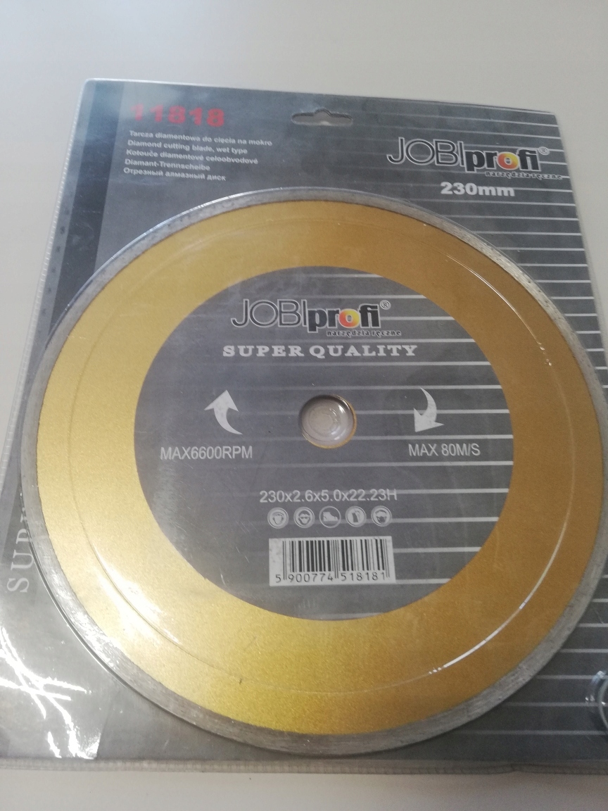 

Tarcza diamentowa 230x22.2 na mokro Jobi