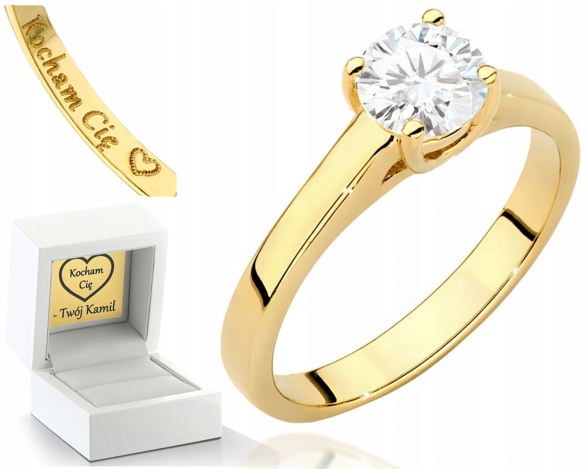 Zlatý Prstýnek S Briliantem 585 Gravírování Bonus