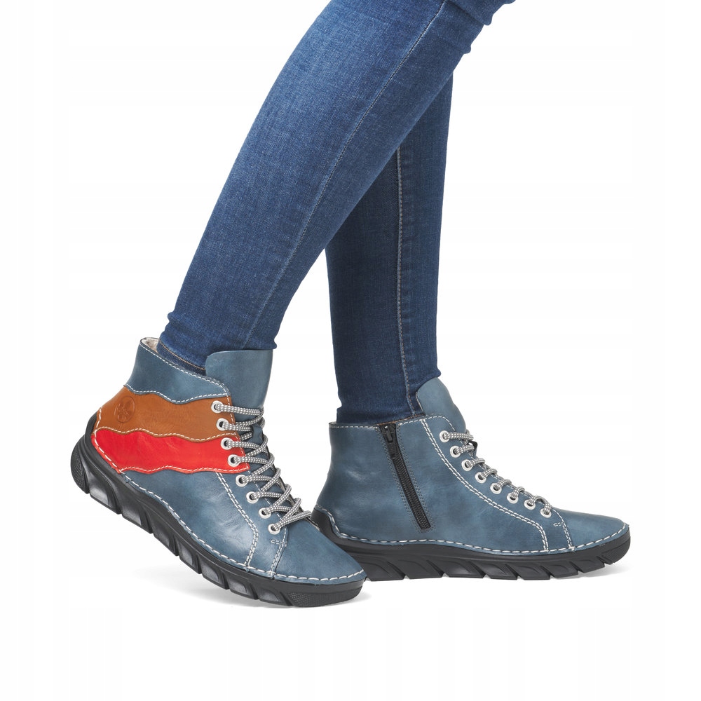 RIEKER buty, botki, sneakersy niebieskie 55004 Rozmiar 40