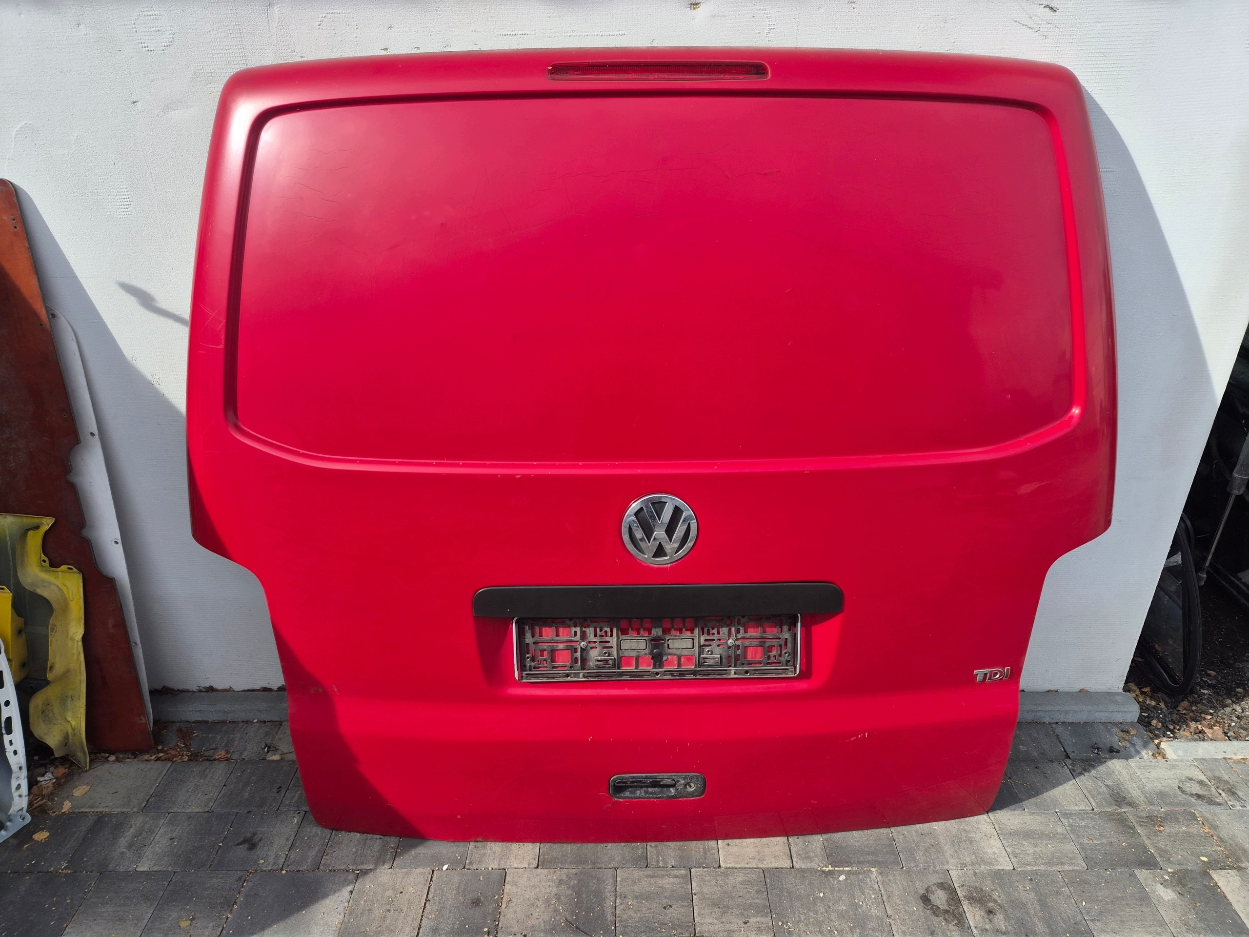 trunk door cover boot VW T5 T5 lift rear part red