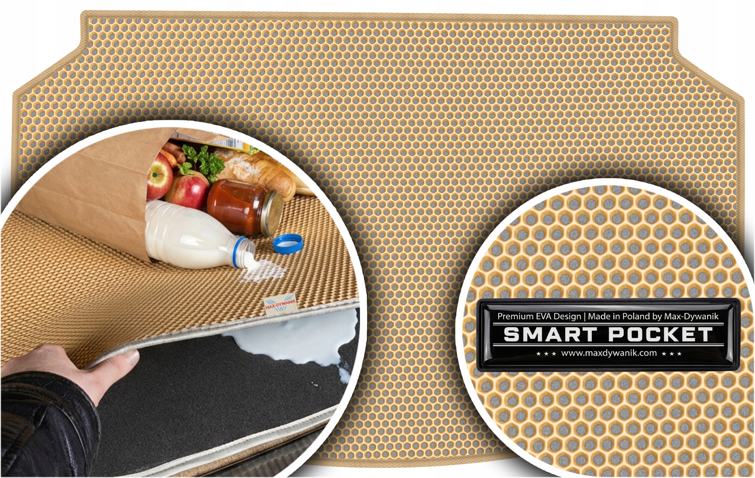 Toyota Yaris IV Hatchback od roku 2021. Vložka batožinového priestoru Eva Smart Pocket Béžová