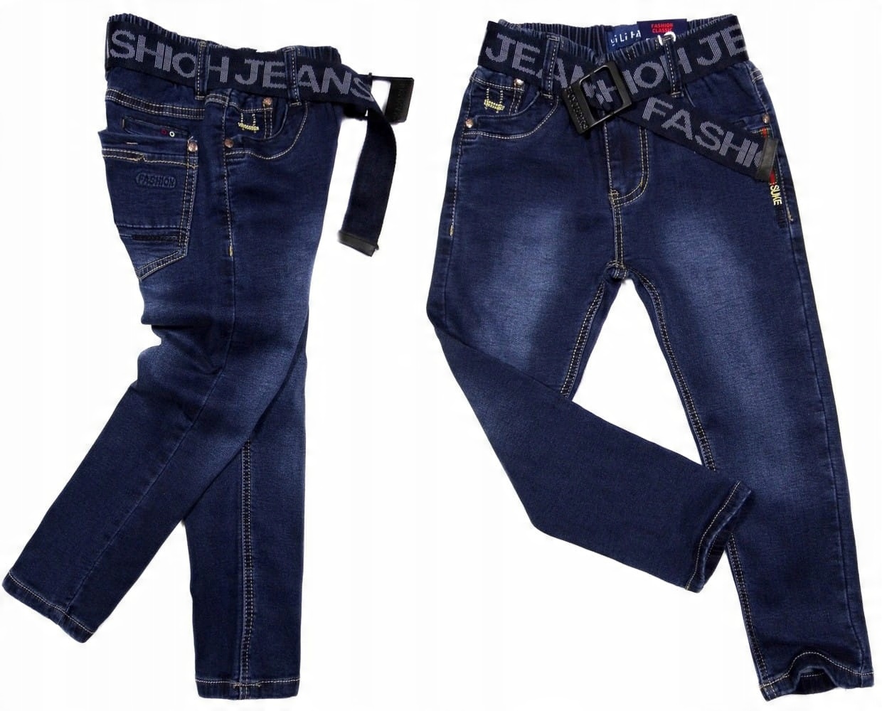 

miękkie Spodnie jeans gumka 413 Deep 110 elastyczn