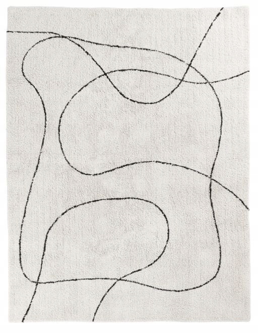 Ozdobný koberec z bavlny béžový/čierny 160x230 cm House Nordic