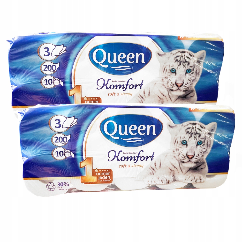 

2X Papier Toaletowy Queen Komfort 10 Rolek 20SZT