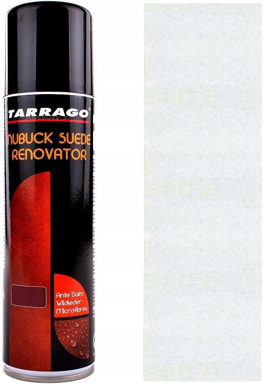 CIEMNY BRĄZ SPRAY TARRAGO DO RENOWACJI KOLORU CHOLEWKI BUTÓW ZAMSZU NUBUKU Dedykowany materiał nubuk, zamsz