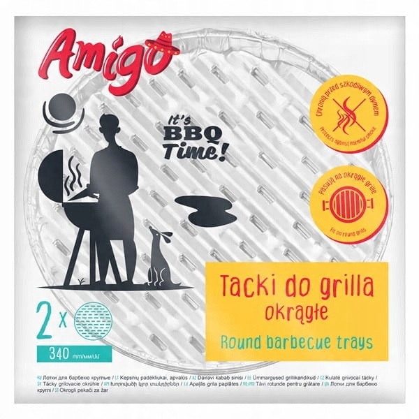 

Amigo Tacki do grilla okrągłe 340mm 2szt