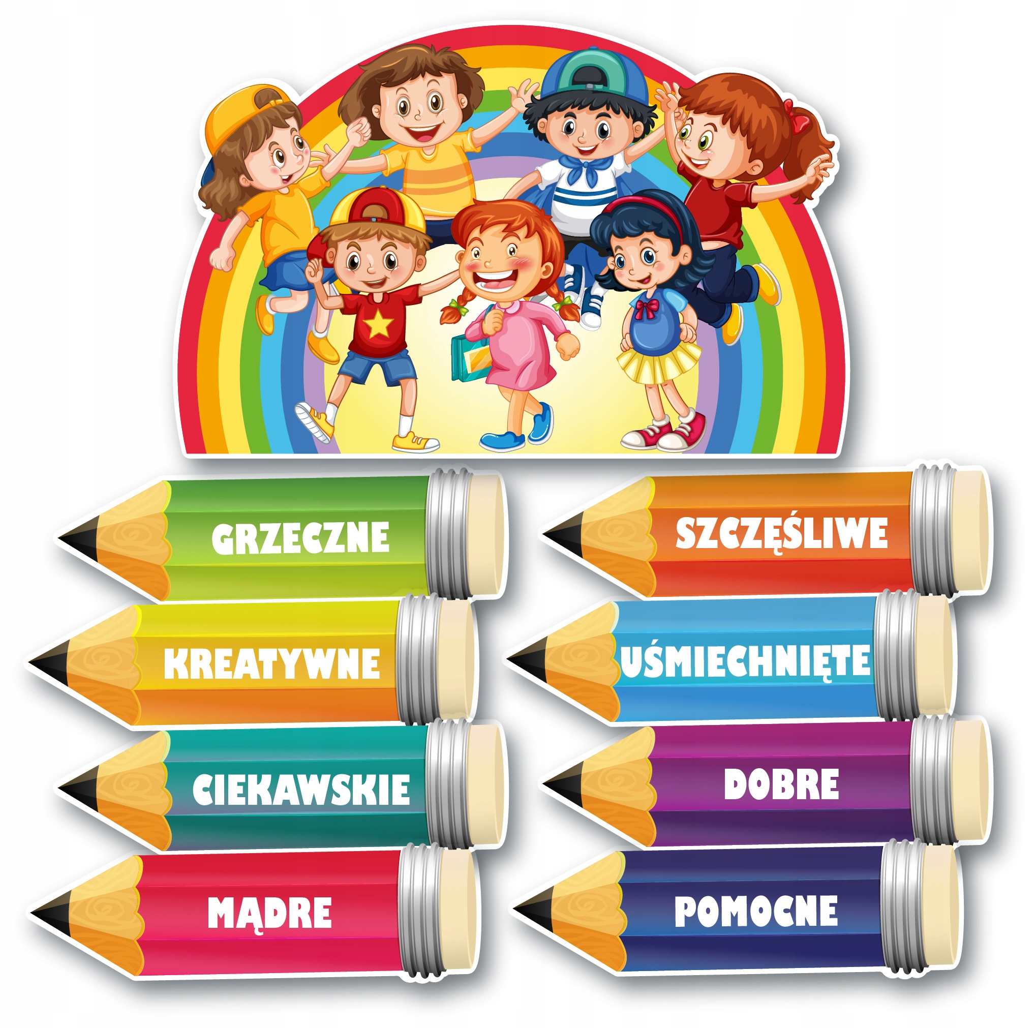 

Dekoracja na drzwi Kolorowe ołówki przedszkole