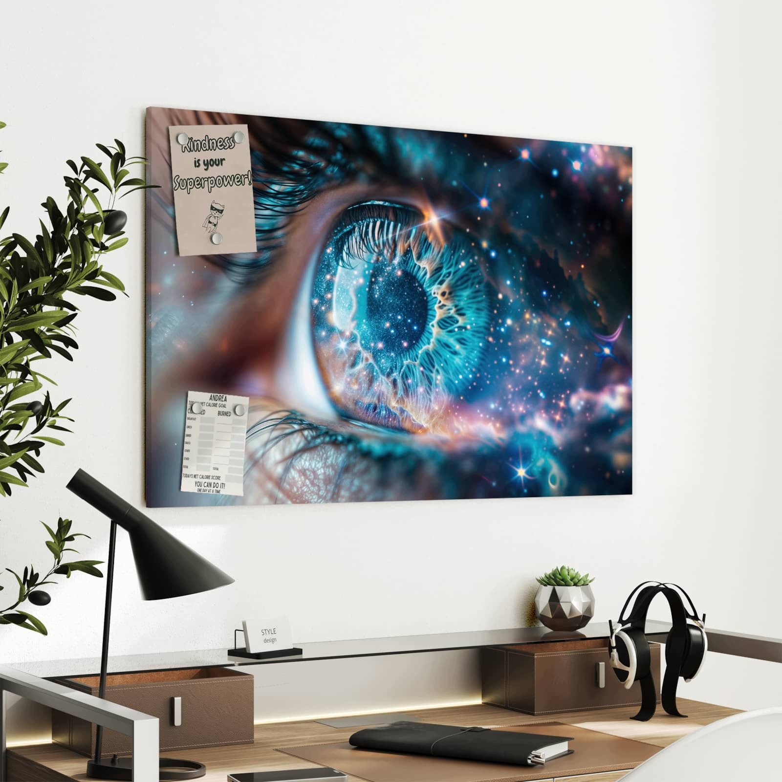 Magnetická tabule Galaktický Oko 90 × 60 cm