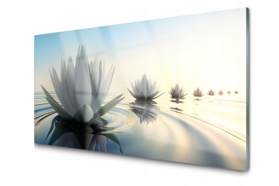 

Panel szklany Płytka Lilie Wodne Kwiaty 120x60