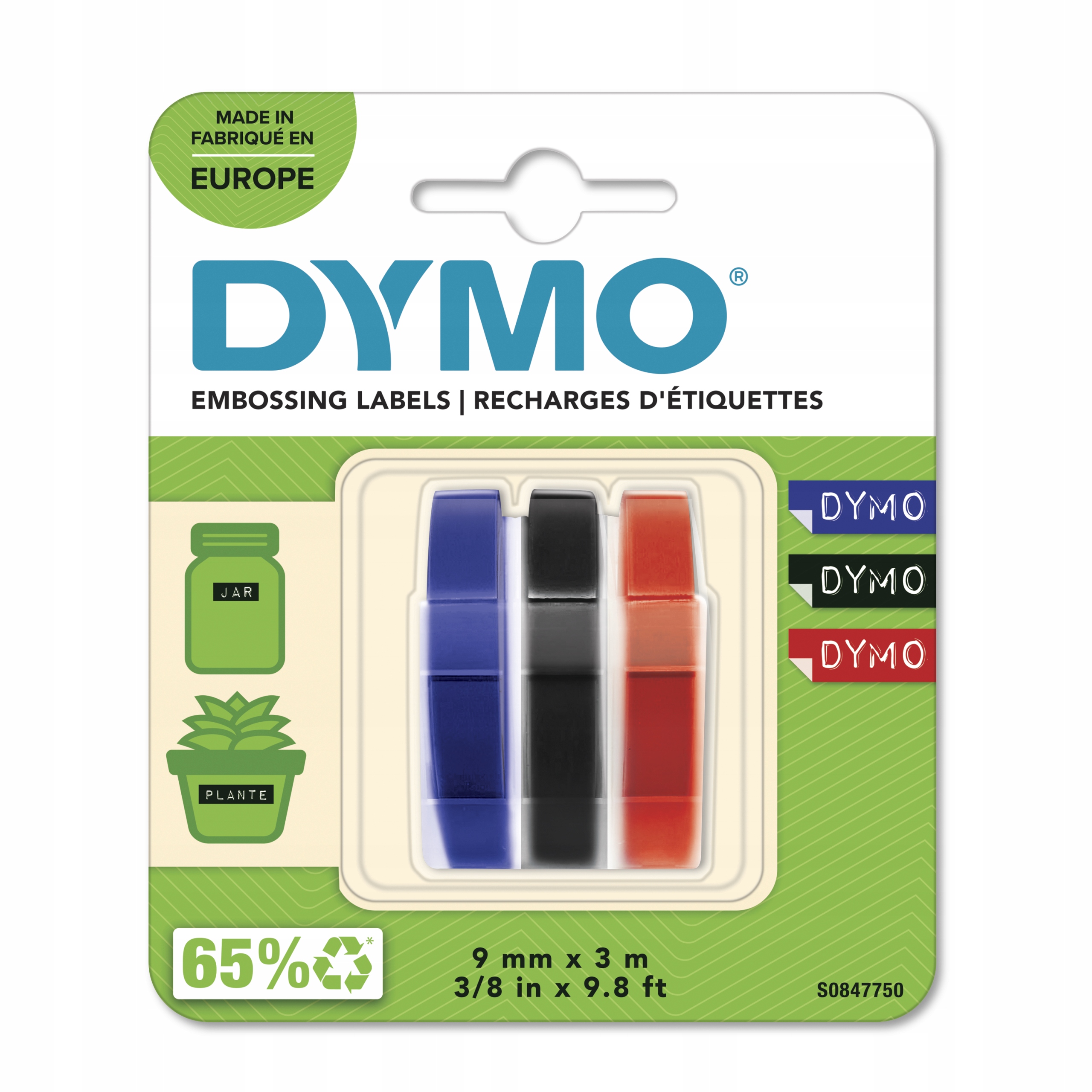 

DYMO_Taśma 3D, blister 3 rolki, 9mm, mix, S0847750