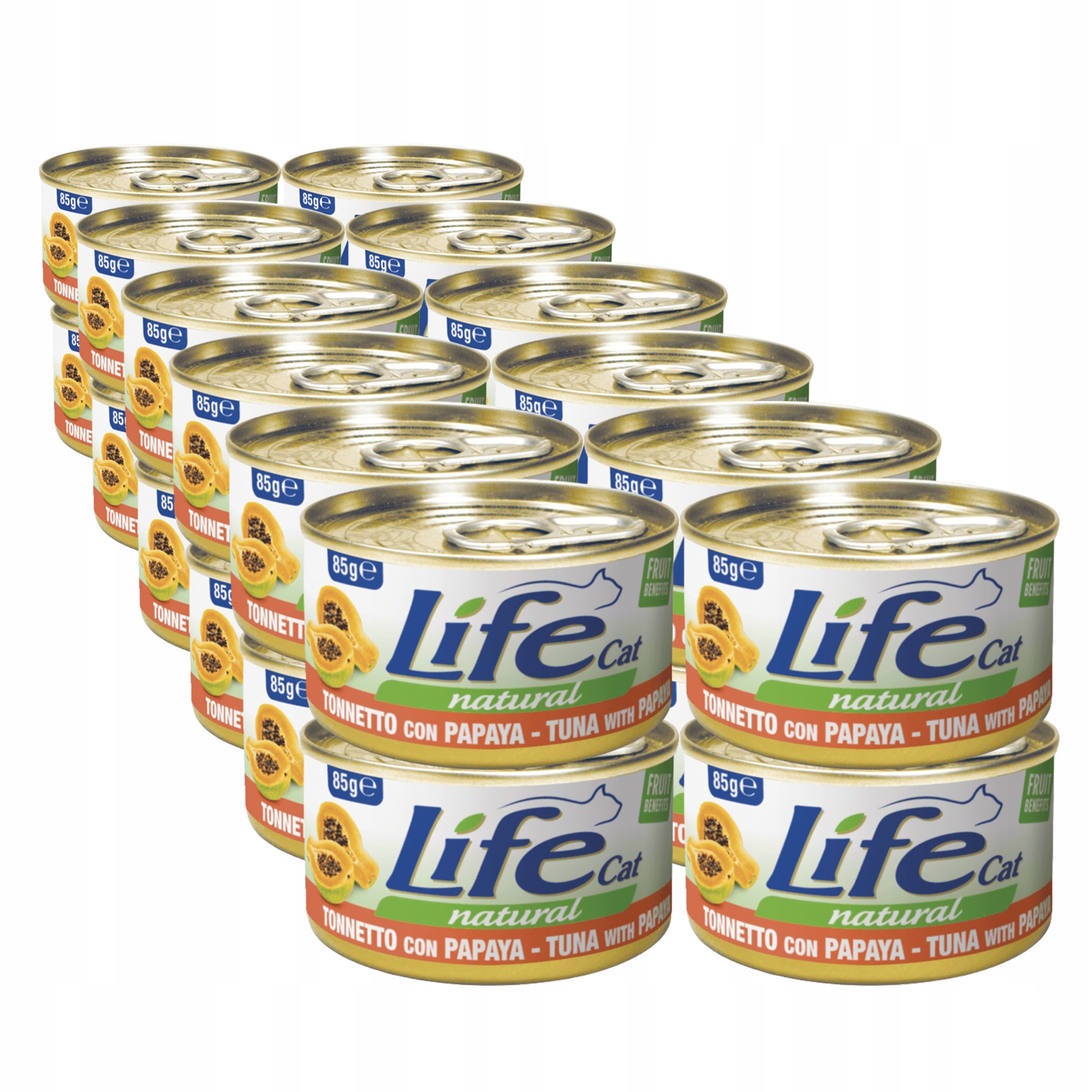Levně Life Cat Natural Krmivo pro kočky konzerva Set 24x85 g tuňák papája
