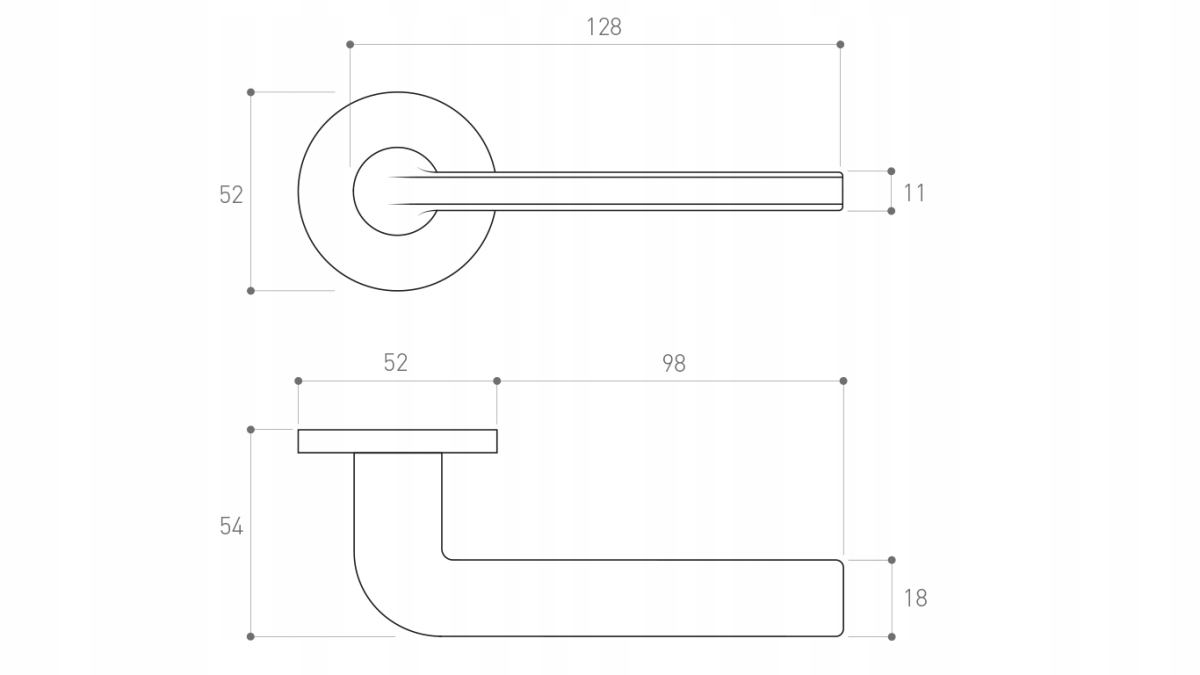 KLAMKA WEWNĘTRZNA BELLA SLIM PREMIUM okrągła CHROM błysk Marka Metal-Bud
