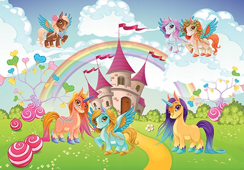 

Fototapeta Jednorożce Dla Dziewczynki XXL 254x184