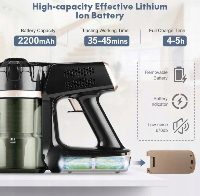 Odkurzacz Cylindryczny 2w1 Fusion MX10 22,2V AKKU Marka HSP