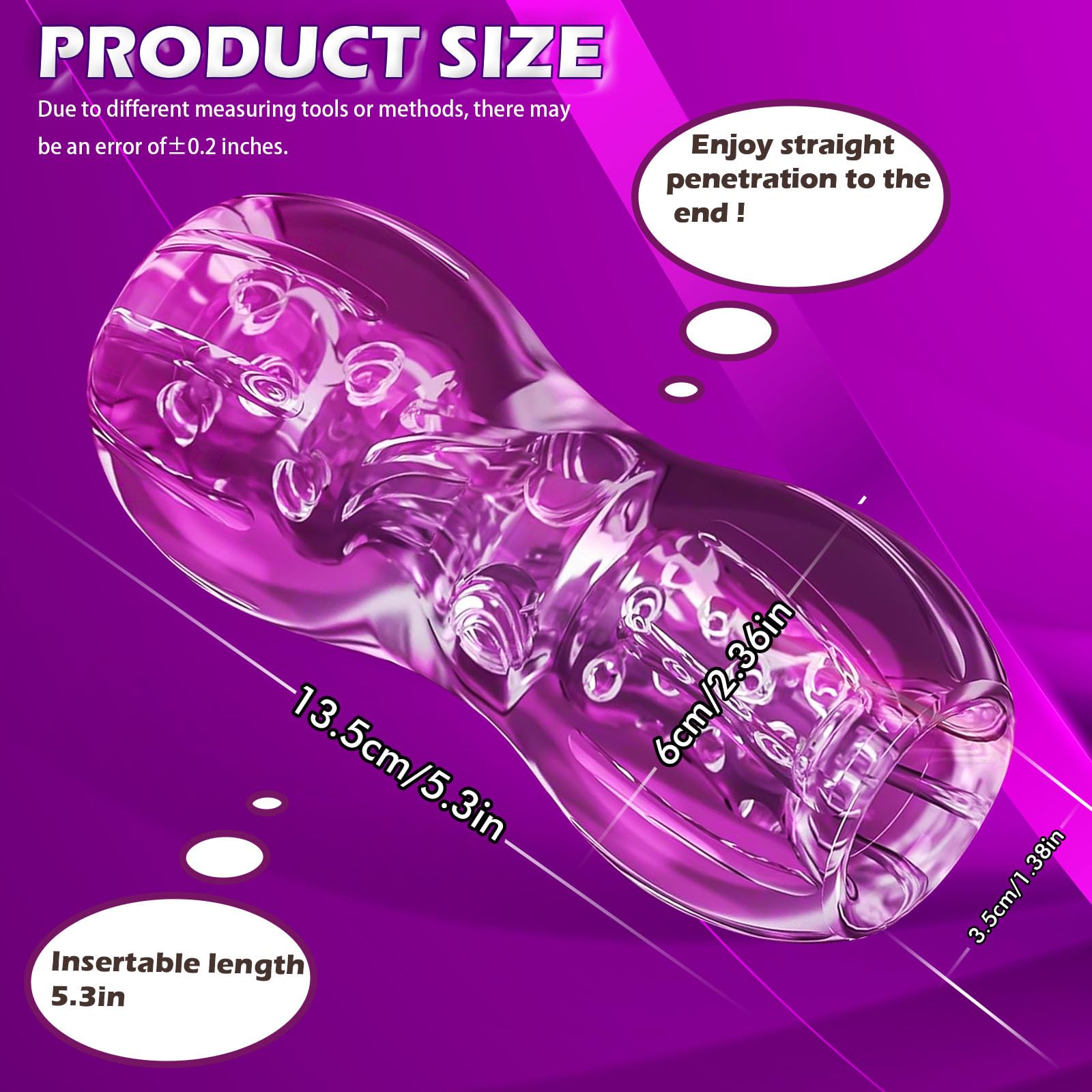 Transparent 3D Realistic Pocket Vagina Male Masturbator Toy — miniatura 4