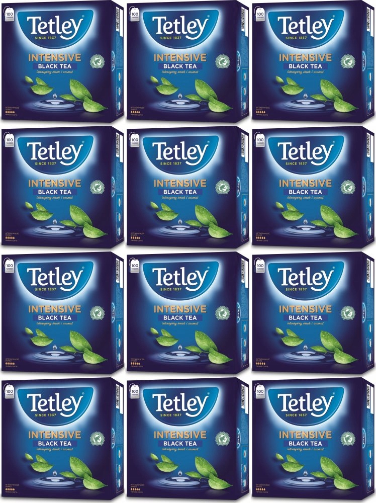 Herbata czarna Tetley Intensive Black 100szt x12