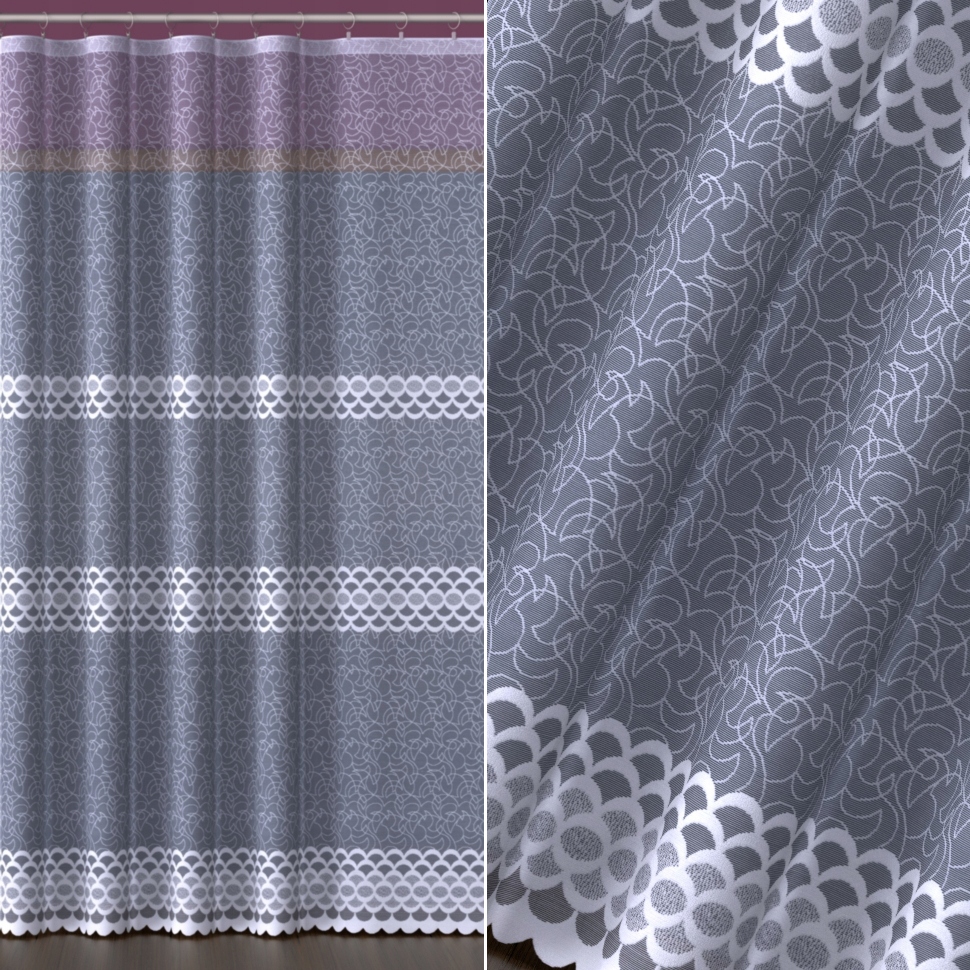 Mg Záclona 629/59 Bílá 500x250 cm Hotová Obšitá M