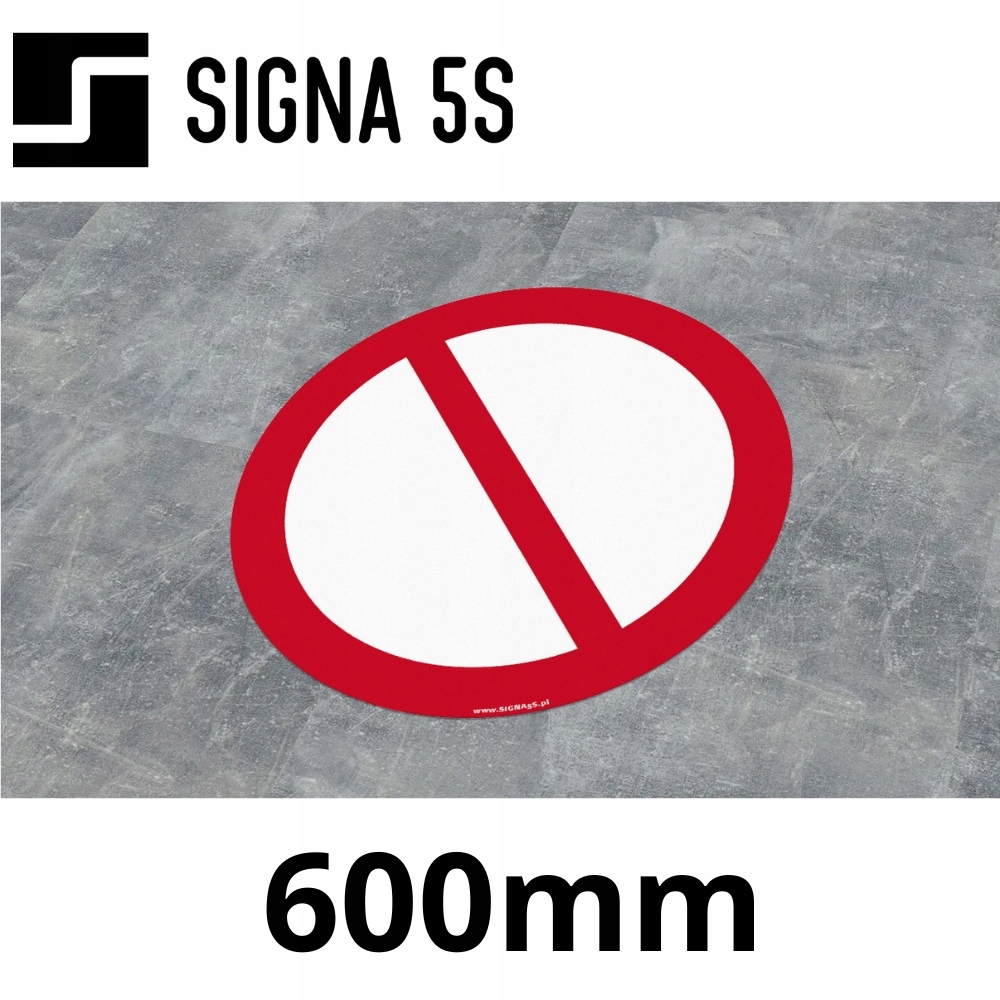 Podlahová značka SafeWalk „Obecná zákazová značka“ 60 cm protiskluzová R10