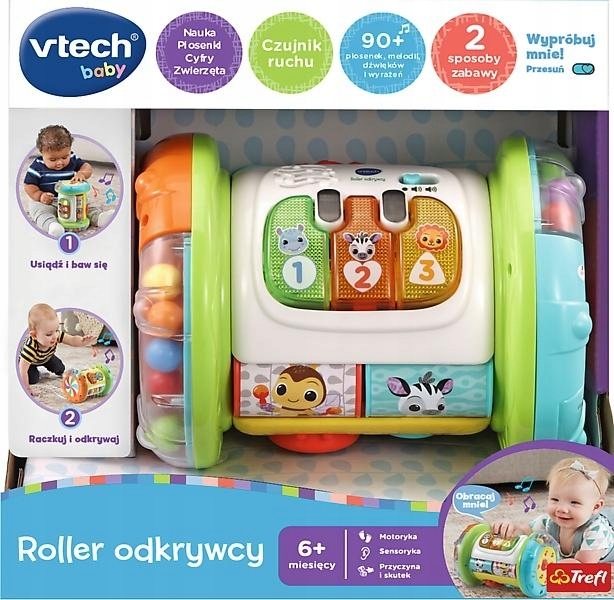 Roller odkrywcy Vtech – interaktywna zabawka edukacyjna dla maluchów 6m+